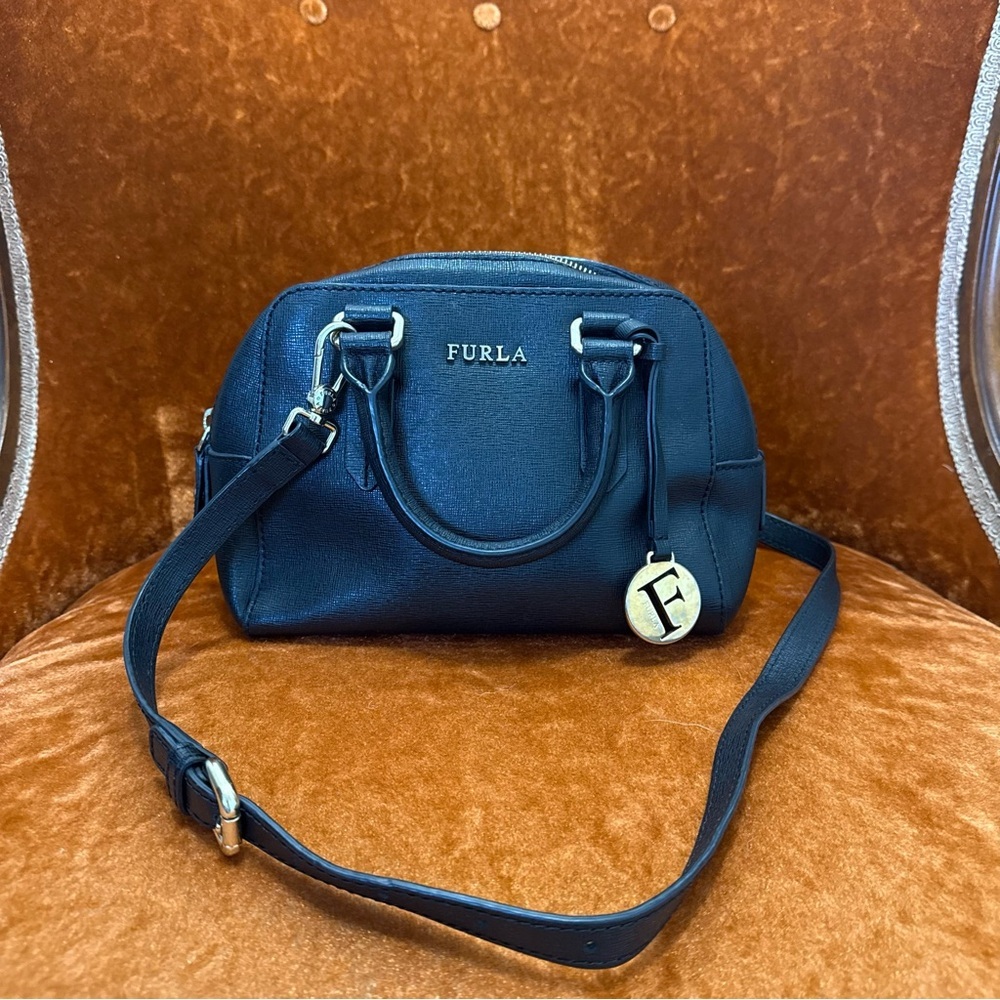 Furla Leather Black Classic Crossbody Bag only used once